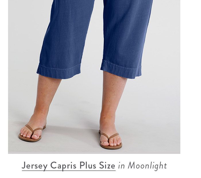 Jersey Capri Plus Size in Moonlight