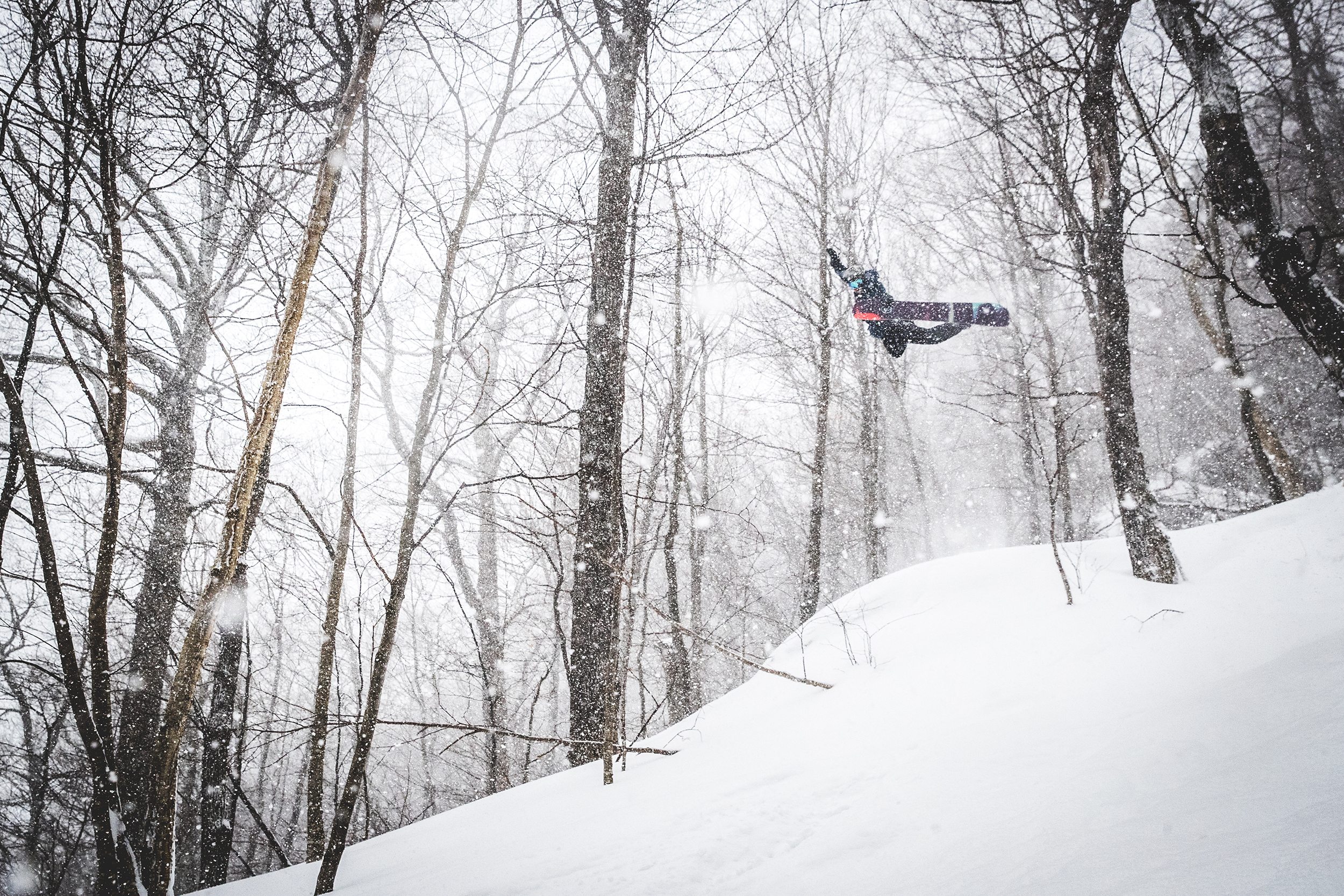 Snowboarder in air