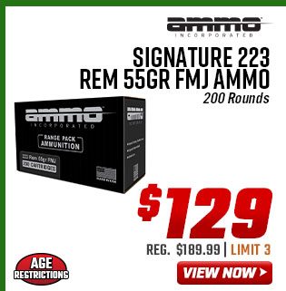 Ammo, Inc. Signature 223 Rem 55Gr FMJ Ammo