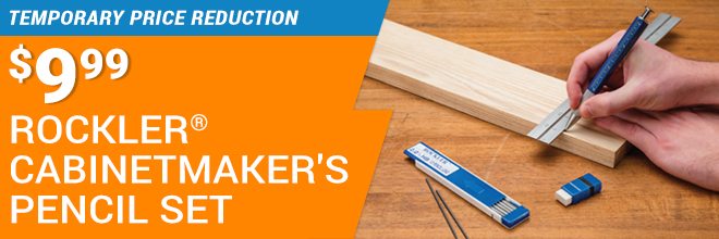 Temporary Price Reduction, Rockler Cabinetmaker's Pencil Set