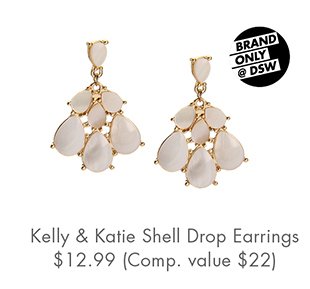 KELLY & KATIE SHELL DROP EARRINGS $12.99