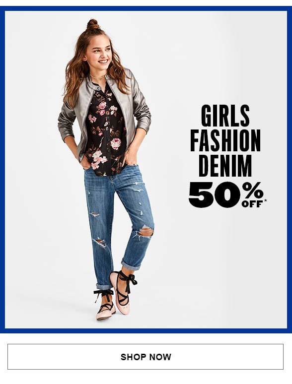 Girls Fashion Denim 50% Off