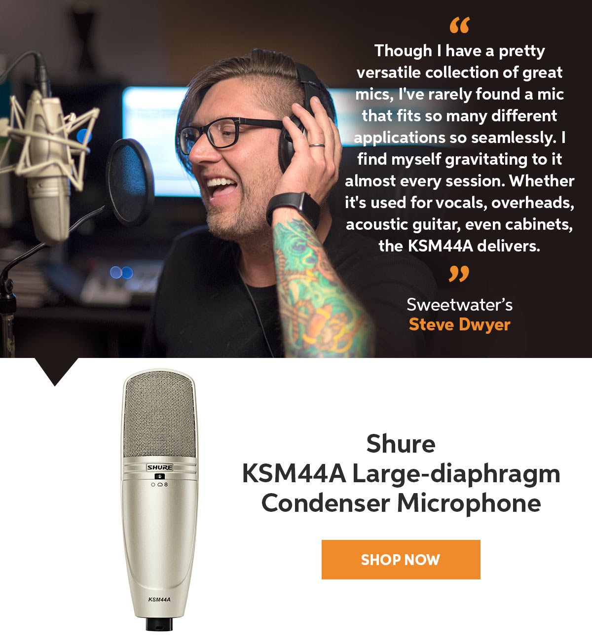 Sweetwater Staff Picks — Shure KSM44A Large-diaphragm Condenser Microphone