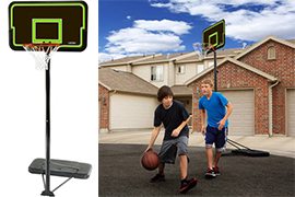 Lifetime 44 Impact Portable Adj Height Basketball Hoop