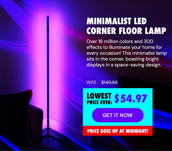 Lamp Depot Minimalist LED Corner Floor Lamp