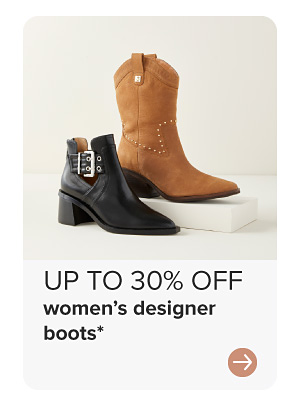 Up to 30% off women's designer boots