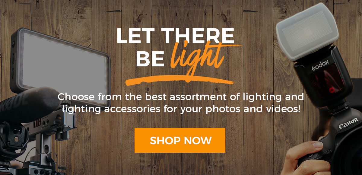 Choose from the best assortment of lighting and lighting accessories for your photos and videos!