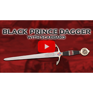 Black Prince Dagger with Scabbard