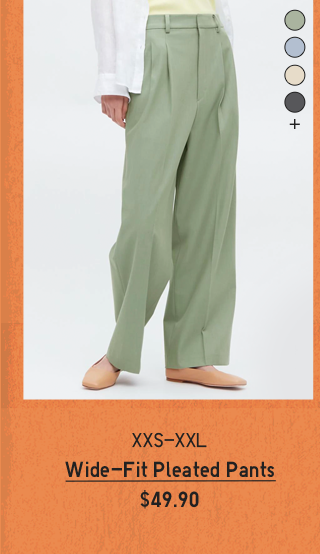 PDP8 - WOMEN WIDE-FIT PLEATED PANTS