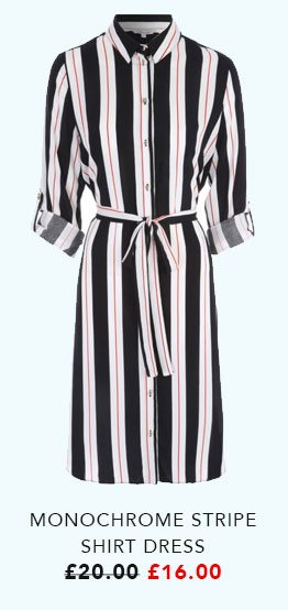 Monochrome stripe dress - Was £20 Now £16.00