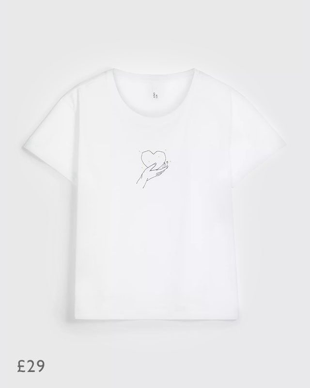 AND/OR Delilah Embroidered Heart T-Shirt, £29