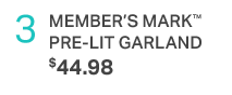 MEMBER'S MARK PRE-LIT GARLAND