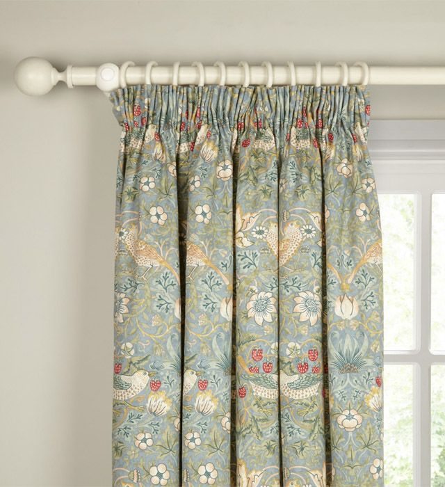 Morris & Co. Lined Pencil Pleat Curtains