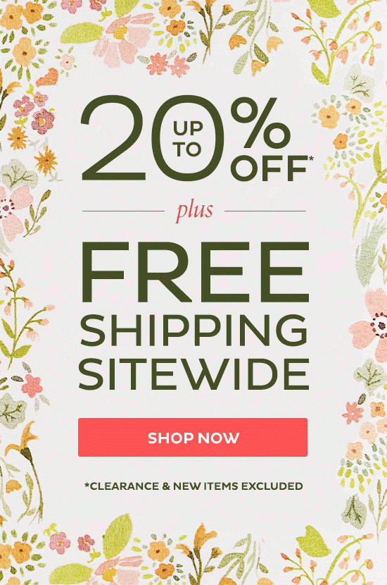 Up To 20% Off + Free Shipping Sitewide
