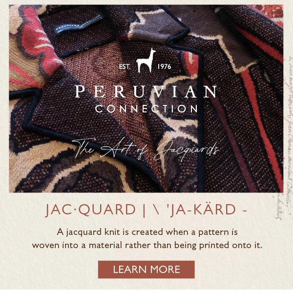 A jacquard knit is created when a pattern is woven into a material rather than being printed onto it. Learn more!