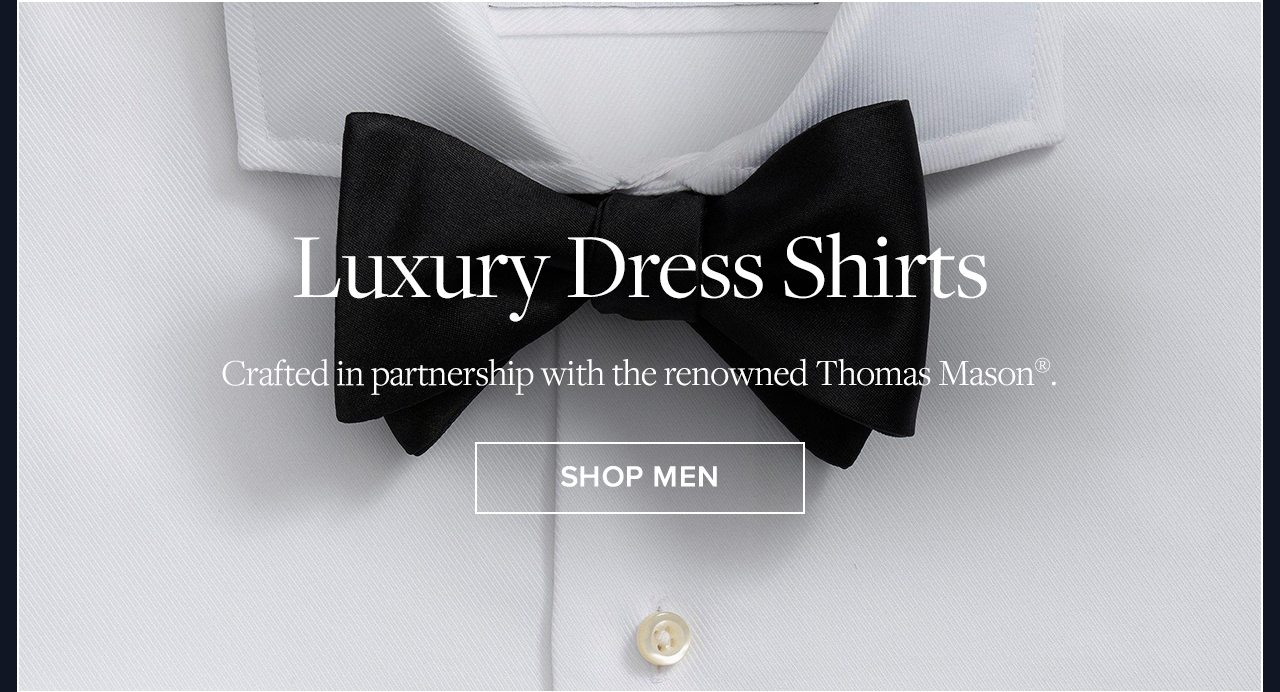 Luxury Dress Shirts Crafted in partnership with the Renowned Thomas Mason Shop Men