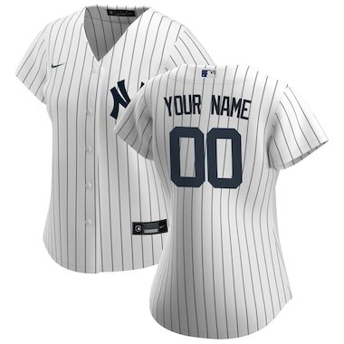 New York Yankees Nike Women's Home Replica Custom Jersey - White