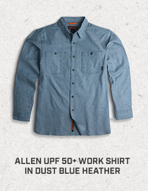 Allen UPF 50+ Work Shirt In Dust Blue 