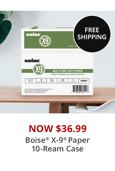 $36.99 Boise® X-9® 10 Ream Case Paper