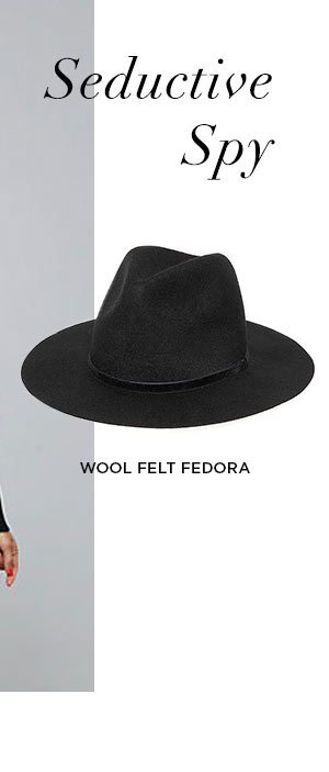 Seductive Spy WOOL FELT FEDORA