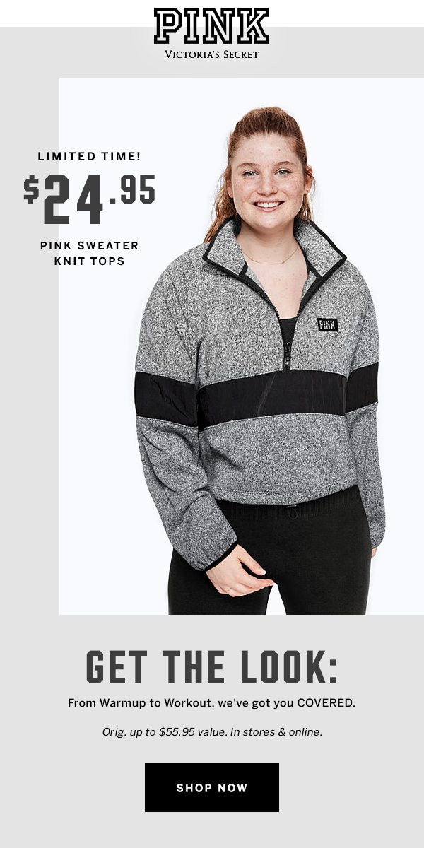 victoria secret pink sweaters plus size