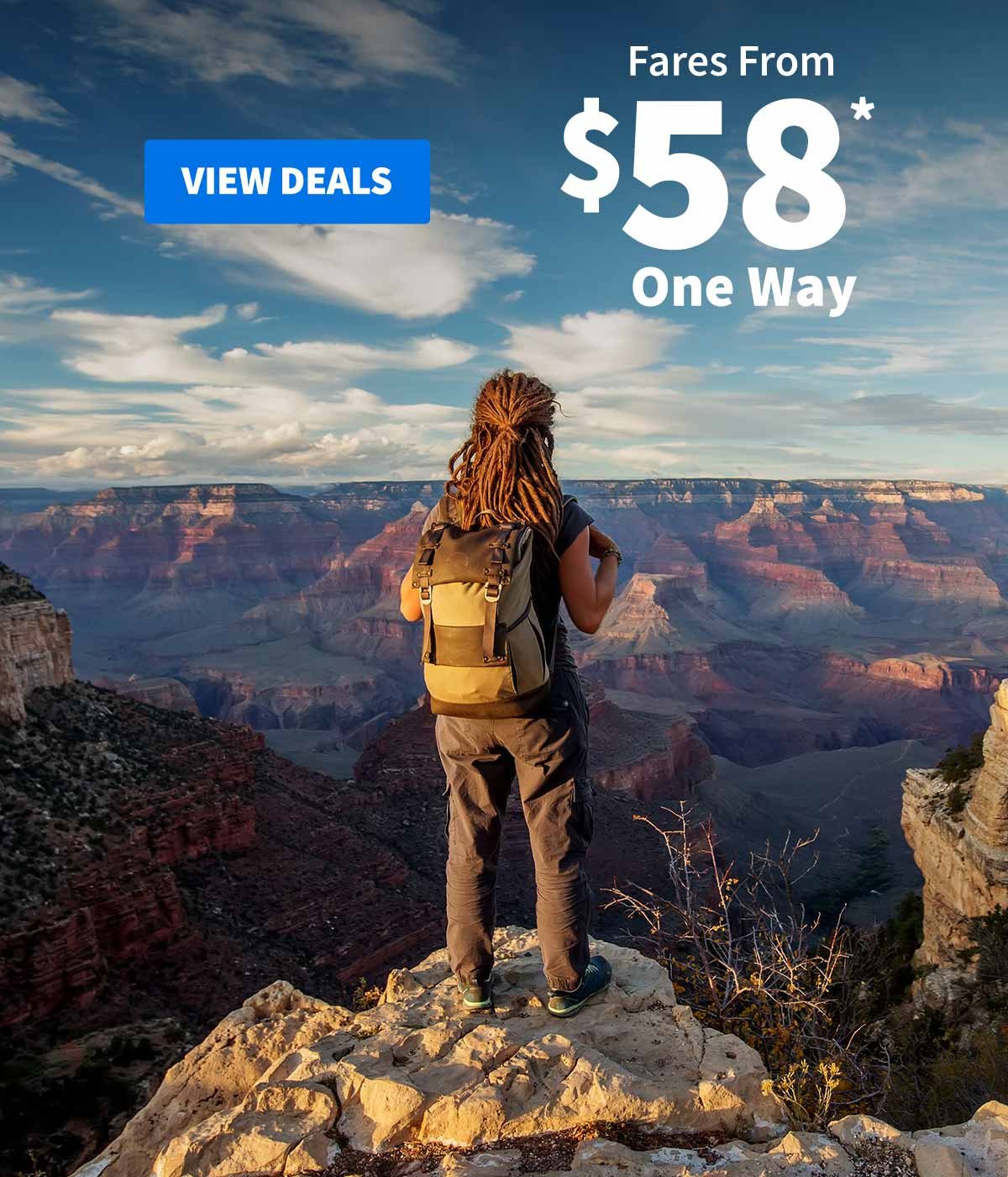 Fares From $58* One Way