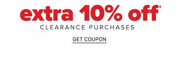 Extra 10% off Clearance Purchases - Get Coupon