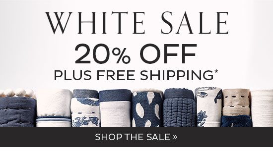 White Sale 20% Off Plus Free Shipping