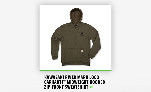 Kawasaki River Mark Logo Carhartt® Midweight Hooded Zip-Front Sweatshirt