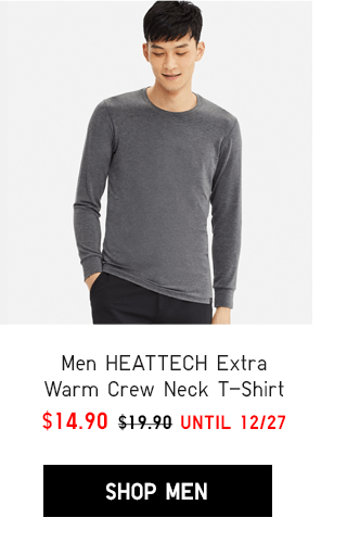 MEN HEATTECH EXTRA WARM CREW NECK T-SHIRT $14.90 - SHOP MEN