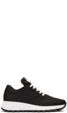 Prada - Black Nylon Leather Prax 01 Sneakers