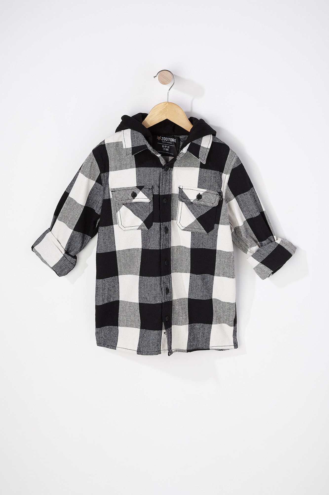 Image of Zoo York Hooded Plaid Shirt