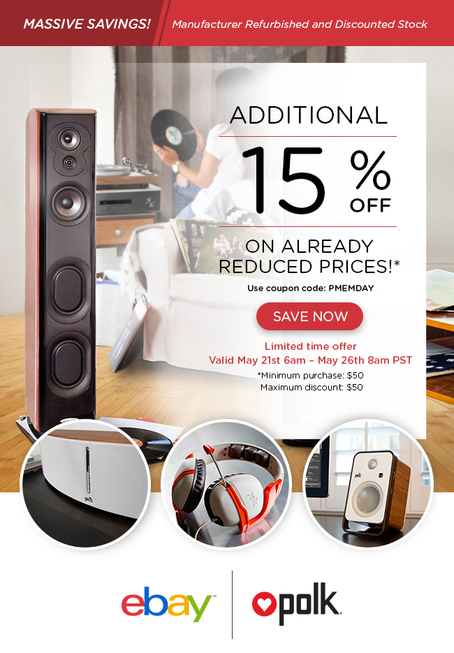 15% off Polk on Ebay