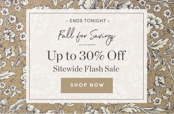 Up to 30 Percent Off Sitewide Flash Sale