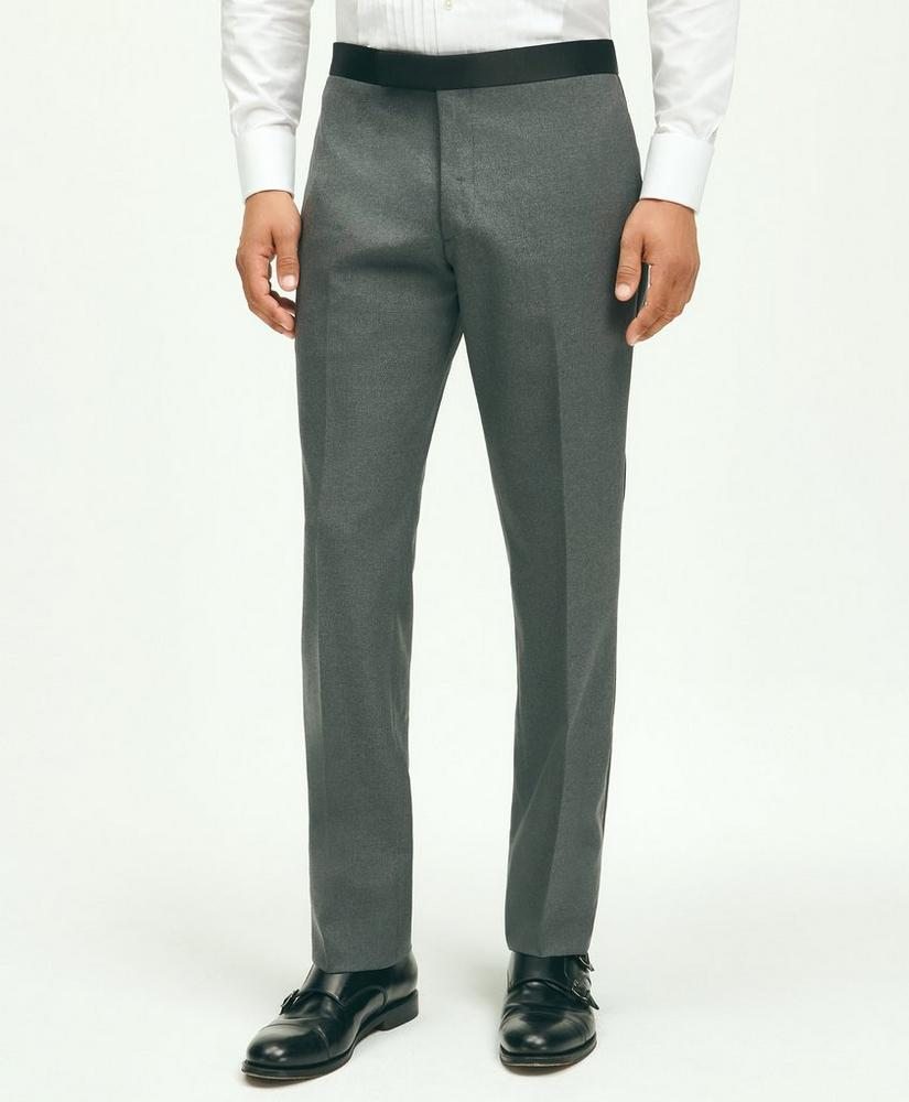 Classic Fit Wool Hopsack Tuxedo Pants