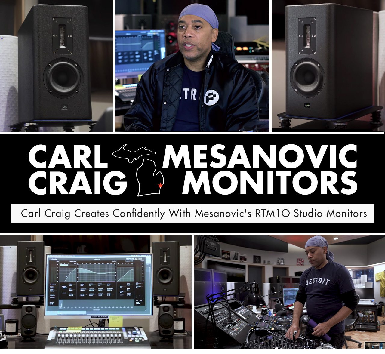 Carl Craig Creates Confidently With Mesanovic's RTM10 Studio Monitors 
