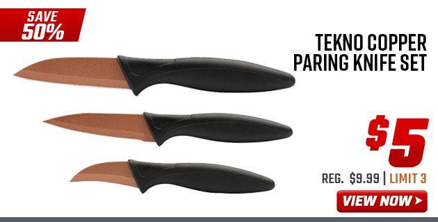 Tekno Copper Paring Knife Set