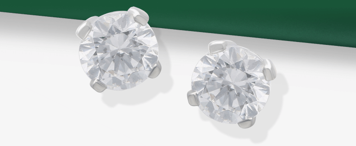 A pair of stunning diamond stud earrings