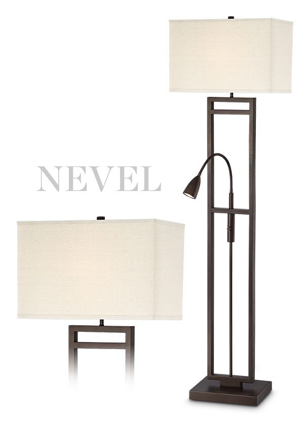 Possini Nevel Floor Lamp with LED Gooseneck Arm