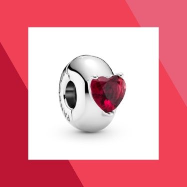 Red Heart Solitaire Clip Charm