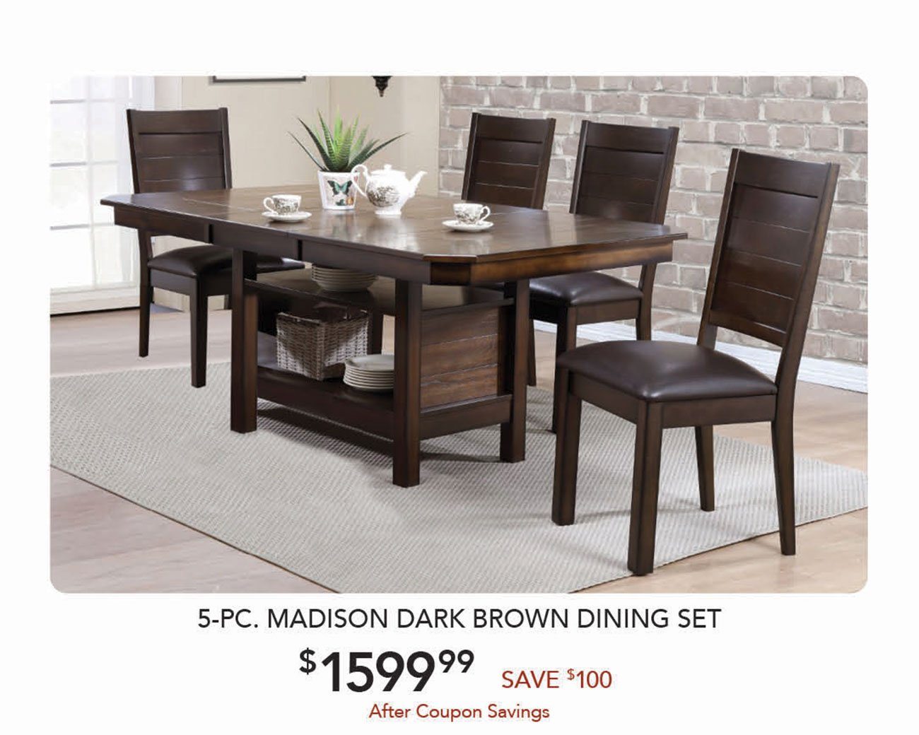 Madison-Dark-Brown-Dining-Set