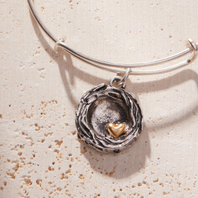 Bird’s Nest Charm Bangle | Shop Now