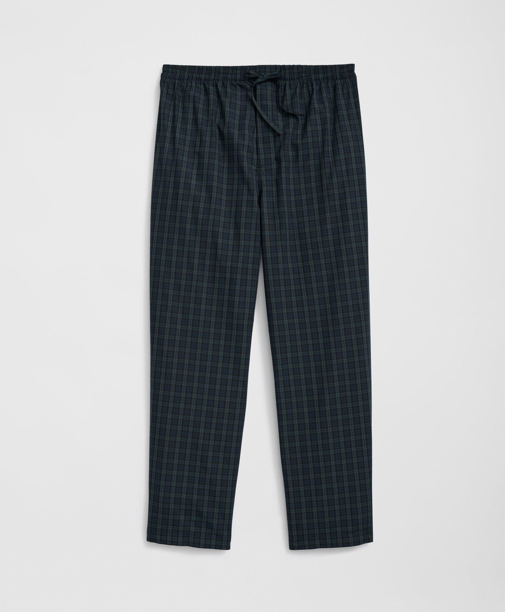 Cotton Broadcloth Black Watch Lounge Pants