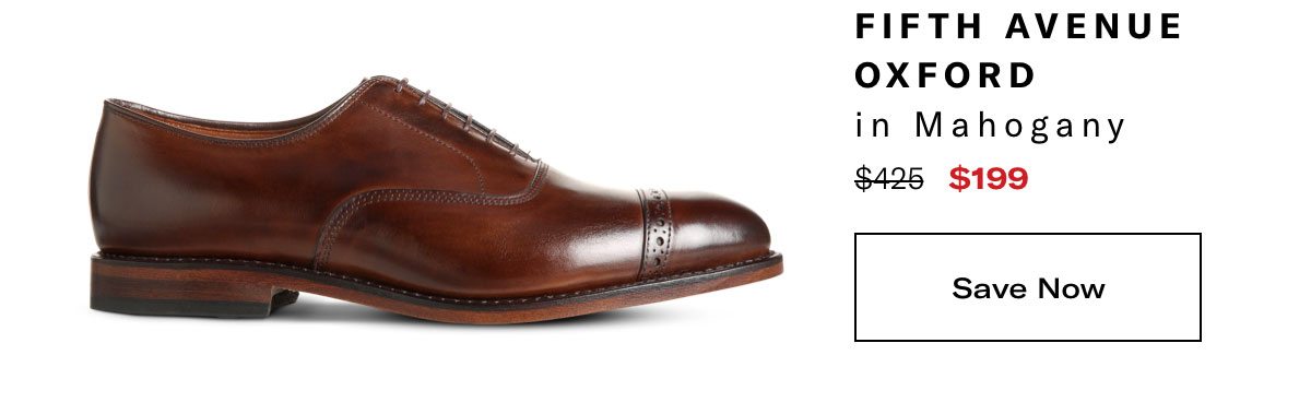 Click Here To Save On The Fifth Avenue Oxford In Mahogany, Regular Price $425, Available For $199 During Black Friday Sale