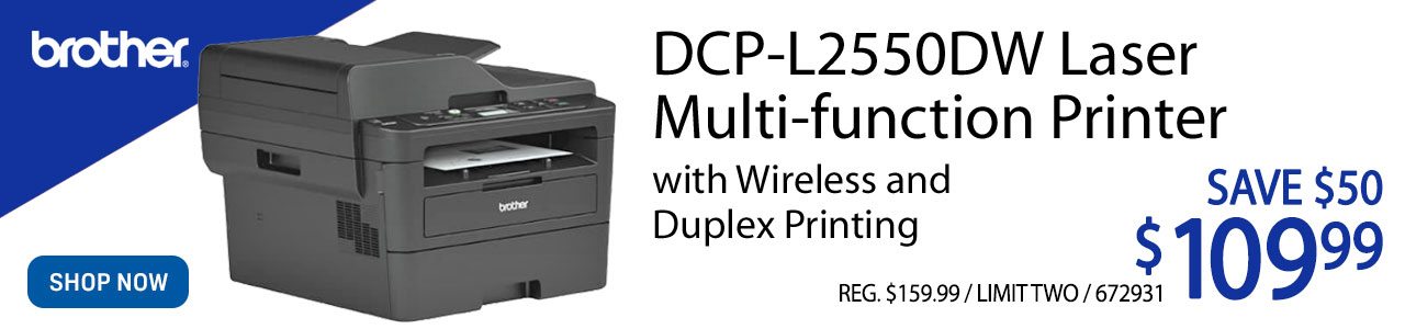 Brother DCP-L2550DW Laser Multi-function Printer - Shop Now