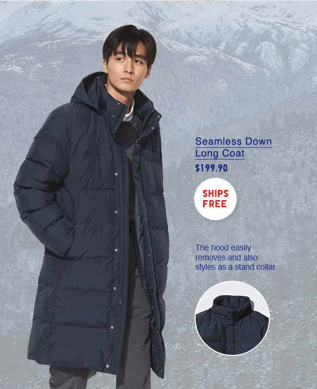 PDP4 - MEN SEAMLESS DOWN LONG COAT