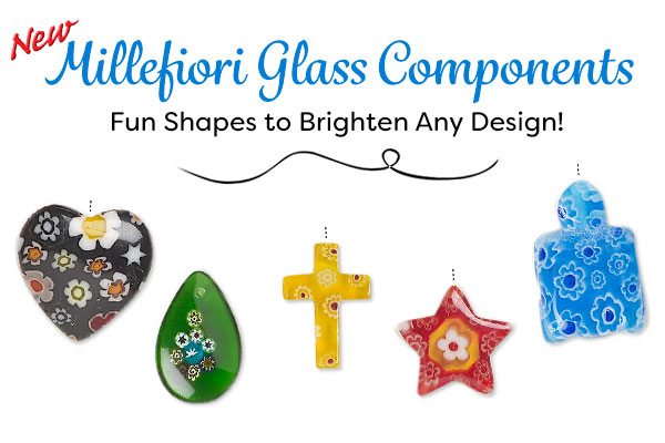 Millefiori Glass Components Fun Shapes to Brighten Any Design!