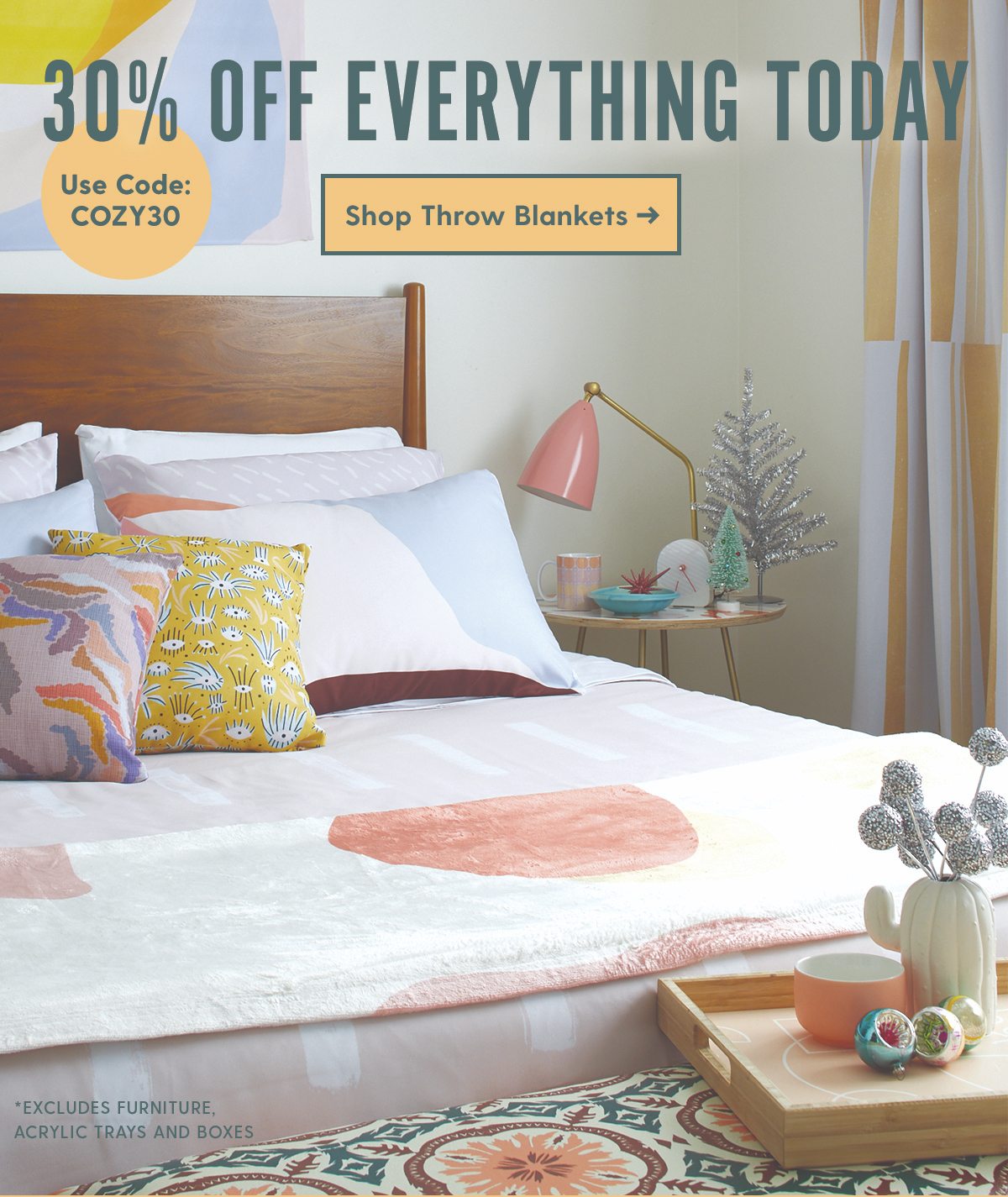 30% Off Everything Today with Code COZY30 Shop Throw Blankets >