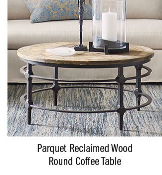 Parquet Reclaimed Wood Round Coffee Table