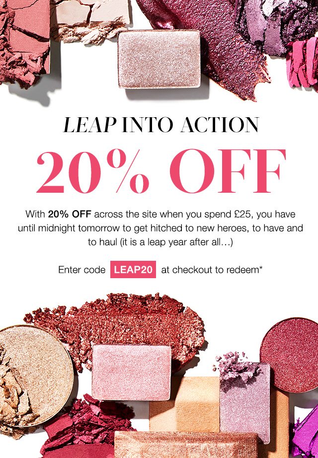 Spend £25 and enter code LEAP20 at checkout